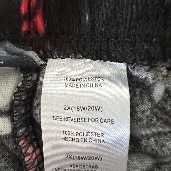 Disney Nightmare Before Christmas Lounge Pants 2X Black Fleece Jogger Pajamas - Picture 9 of 12